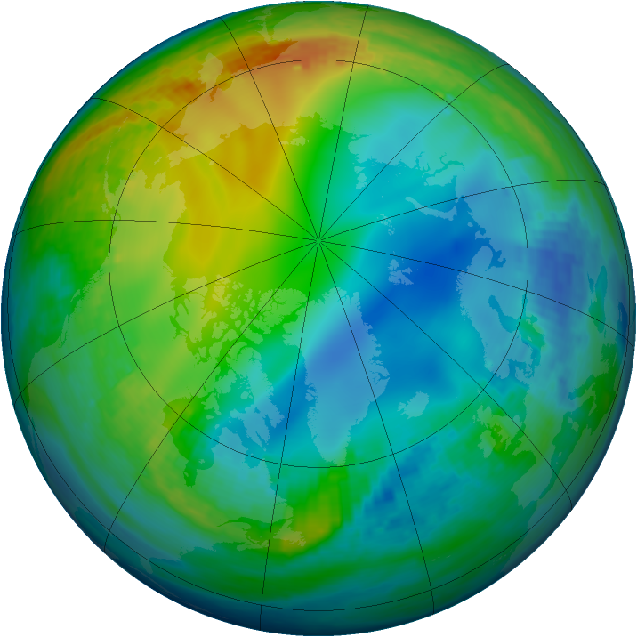 Arctic ozone map for 02 December 2002